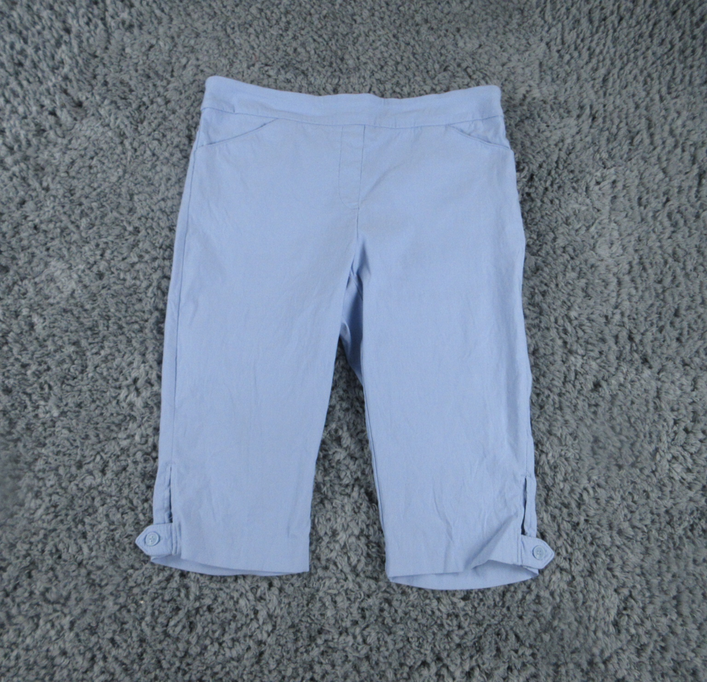 Coconut Row Shorts Womens 12P Petites Blue Palm Beach Skimmer Straight 32x13.5*